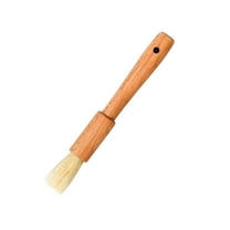 IBASETOY Brown Pastry Brush with Sturdy Boar Bristles and Ergonomic Wood Handle for Even Coating 7 Inch