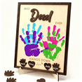 thumbnail image 3 of XIBUFE 10" Gifts for Dad from Kids Custom fathers day Best Dad Ever gifts Hands down sign - Personalized Fathers Day Dads Gift from kids daughter son, First fathers day Daddy gift for new dad, 3 of 7