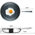 Hawsaiy 30cm Stainless Steel Frying Pan, Frying Pan for Induction Hob