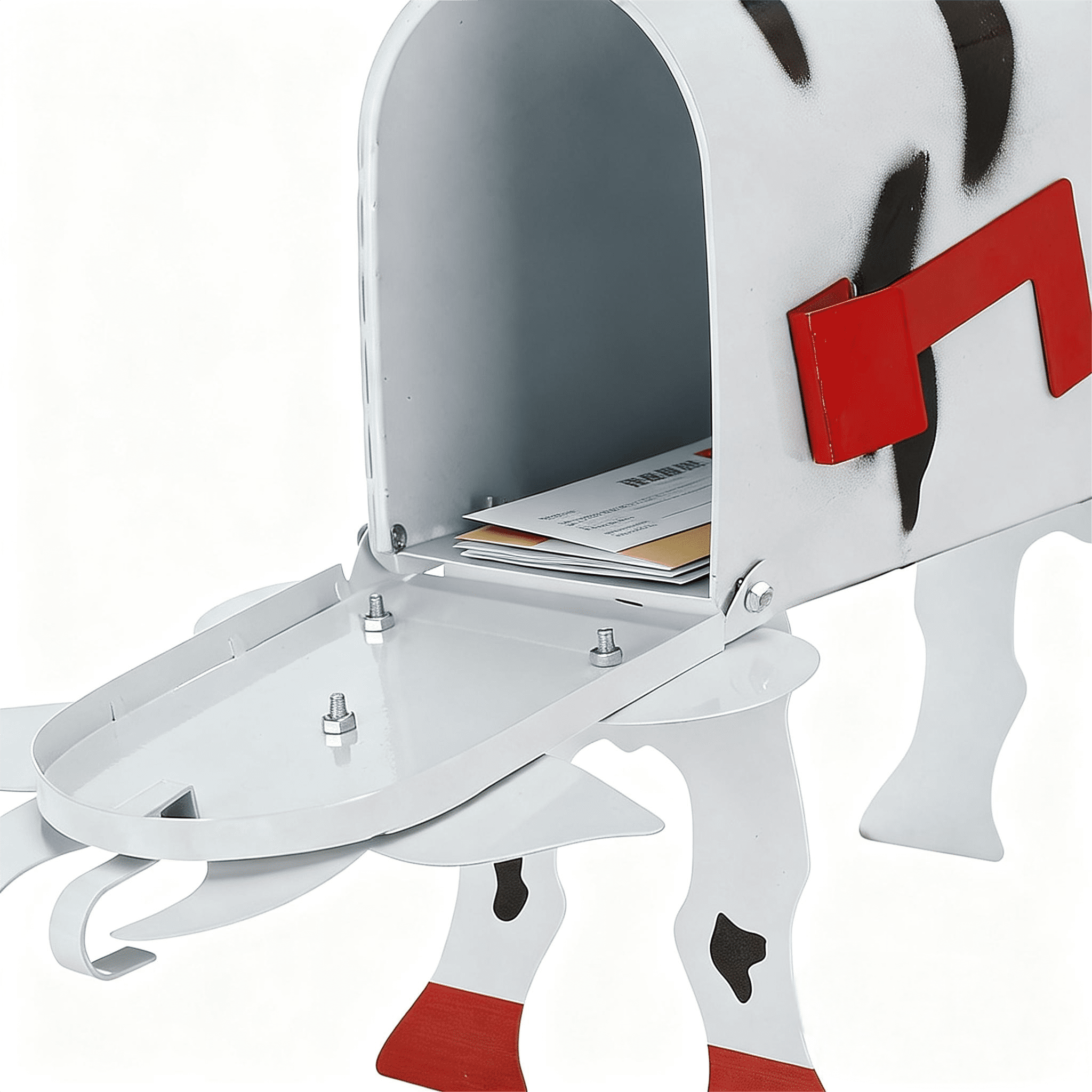 Sculptures & Statues Garden Art Unique Cow Mailbox Garden Decoration for Outdoors Playful Animal Figure with Personality