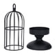 thumbnail image 2 of Candelabro De Jaula De Pájaros, Candelabro De Jaula De Pájaros Vintage Negro De Hierro Para Mesas, 2 of 7