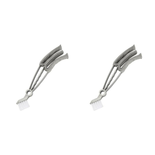 Injueey Cepillo de limpieza de ventanas resistente a impactos con limpiador de microfibra no deformable, plumero para persianas Type2 NO2