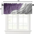 thumbnail image 6 of Curtain Valance for Windows Teal Blue Geometric Modern Aesthetic Rod Pocket Valance Window Treatments 1 Panel Brown Abstract Short Curtains for Kitchen Windows Bathroom Bedroom 54 x 18 inch, 6 of 6