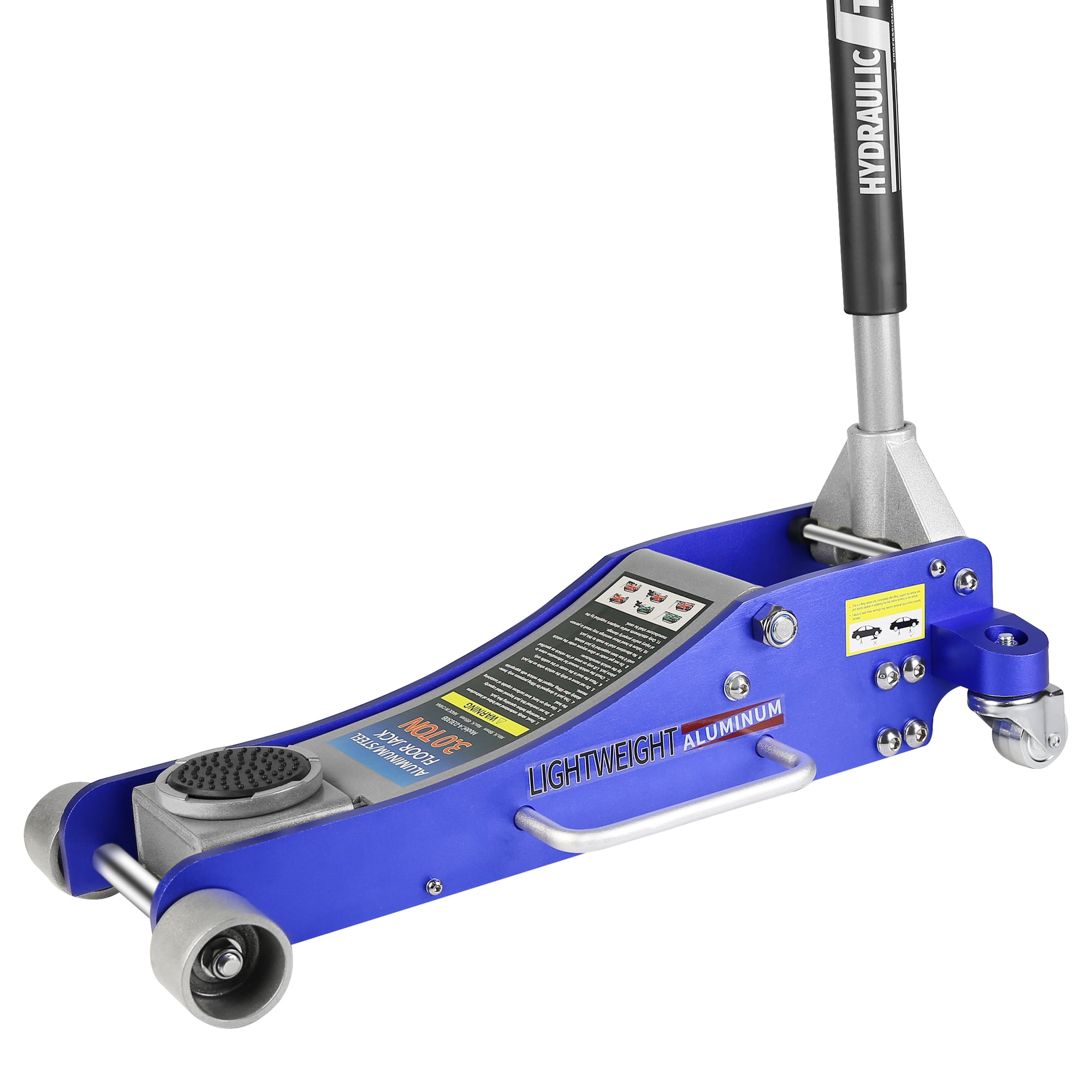 2.5 Ton 5000 LBS Low Profile Floor Jack Aluminum and Steel Hydraulic Floorjack Racing Floor Jack with Dual Piston Quick Lift Pump Lifting Range 3.74 to 18.70