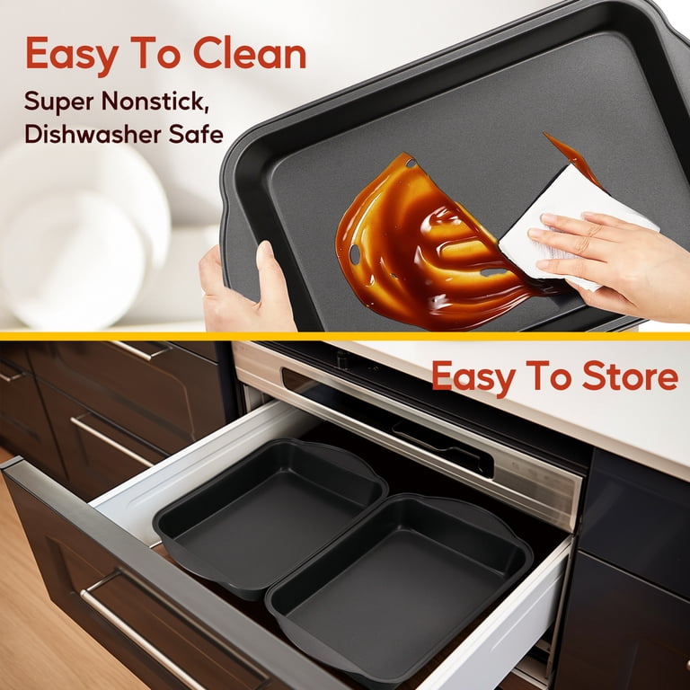 Katbite 2-Piece Nonstick Carbon Steel Baking Pans Set photo 5