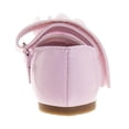thumbnail image 5 of Josmo Infant Girls Hook and Loop Faux Leather Flat Heel Dress Shoes with Flower Ornament, Pink Patent, Size: 3, 5 of 8