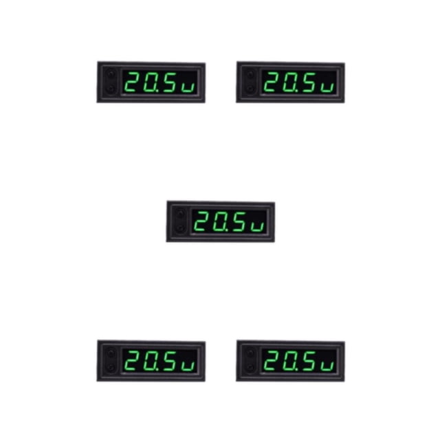 Maytalsory Car Clock Voltmeter Universal and Durable Accessories Green 58x22mm 5Set