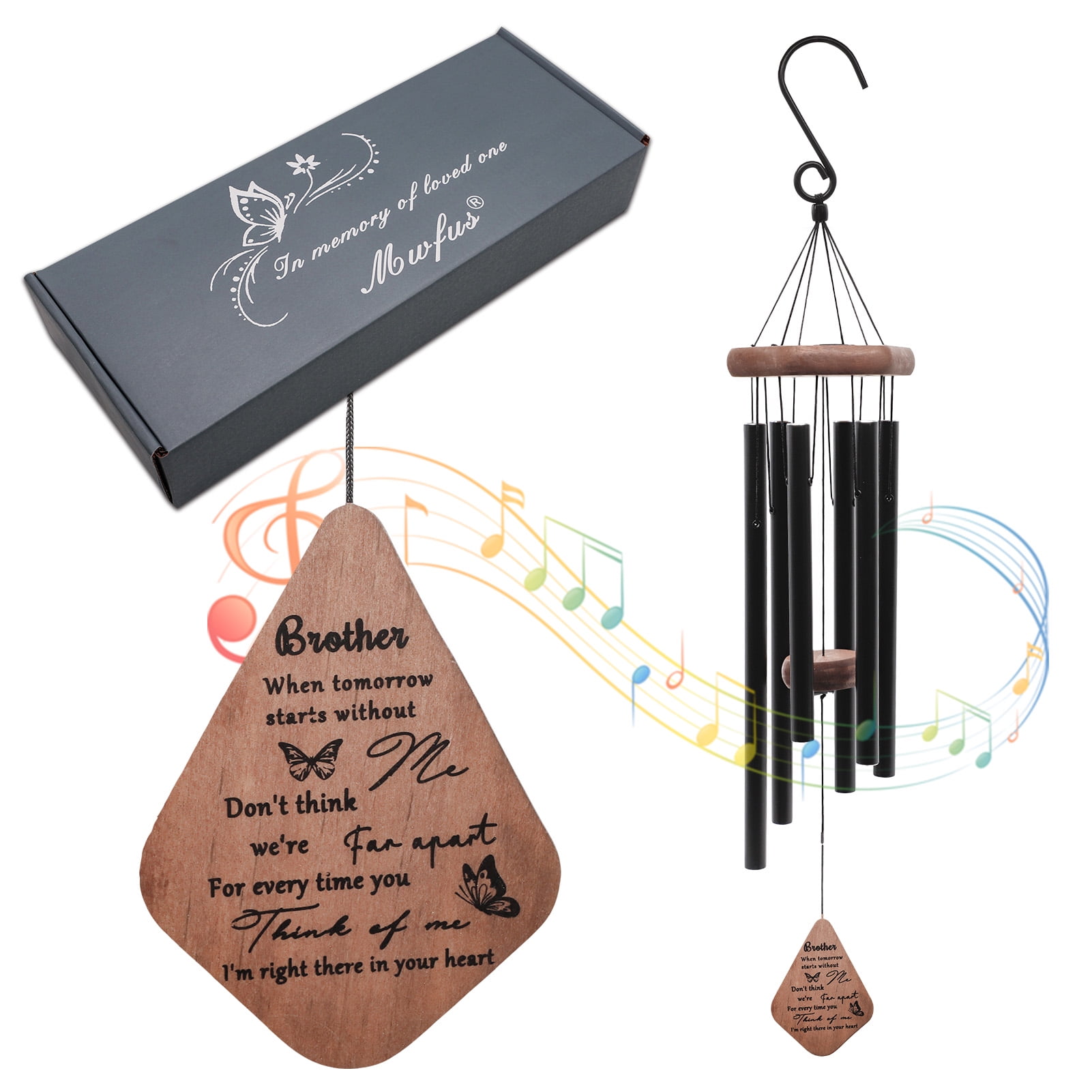 Memorial Wind Chimes for Loss of Brother Windchimes Bereavement Gifts ...