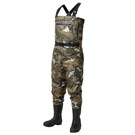 Bassdash Breathable Ultra Lightweight Veil Camo Chest Stocking Foot Fishing Hunting Waders for Men