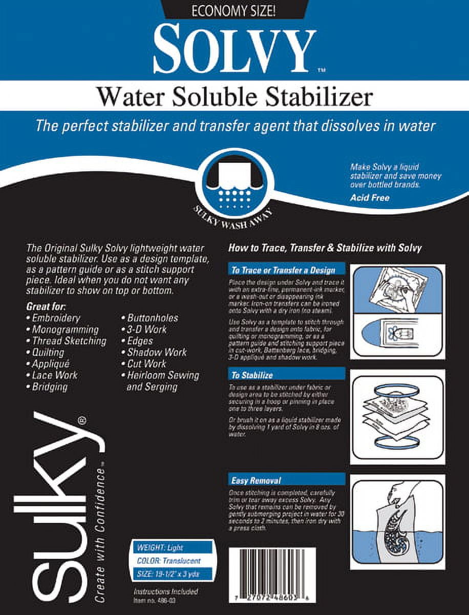 Sulky Solvy Water-Soluble Stabilizer-19.5X3yd 