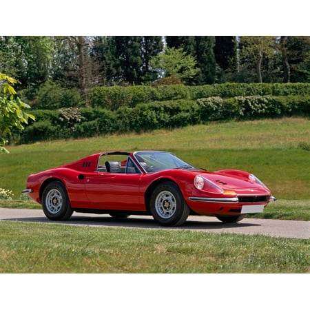 - 1973 Ferrari 246GTS Dino sports 2-seater spyder 24 litre V-6 engine developing 178 bhp Country of origin Italy Rolled Canvas Art - Panoramic Images (11 x 14)