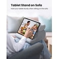 thumbnail image 2 of CPDD Support de Tablette Oreiller Doux pour Lit avec 3 Angles de Vision Support Ajustable Compatible avec Ipad Pro 9.7 Ipad Mini 5 4 3 2 Ipad Air Nintendo Switch Liseuse Gris, 2 of 7