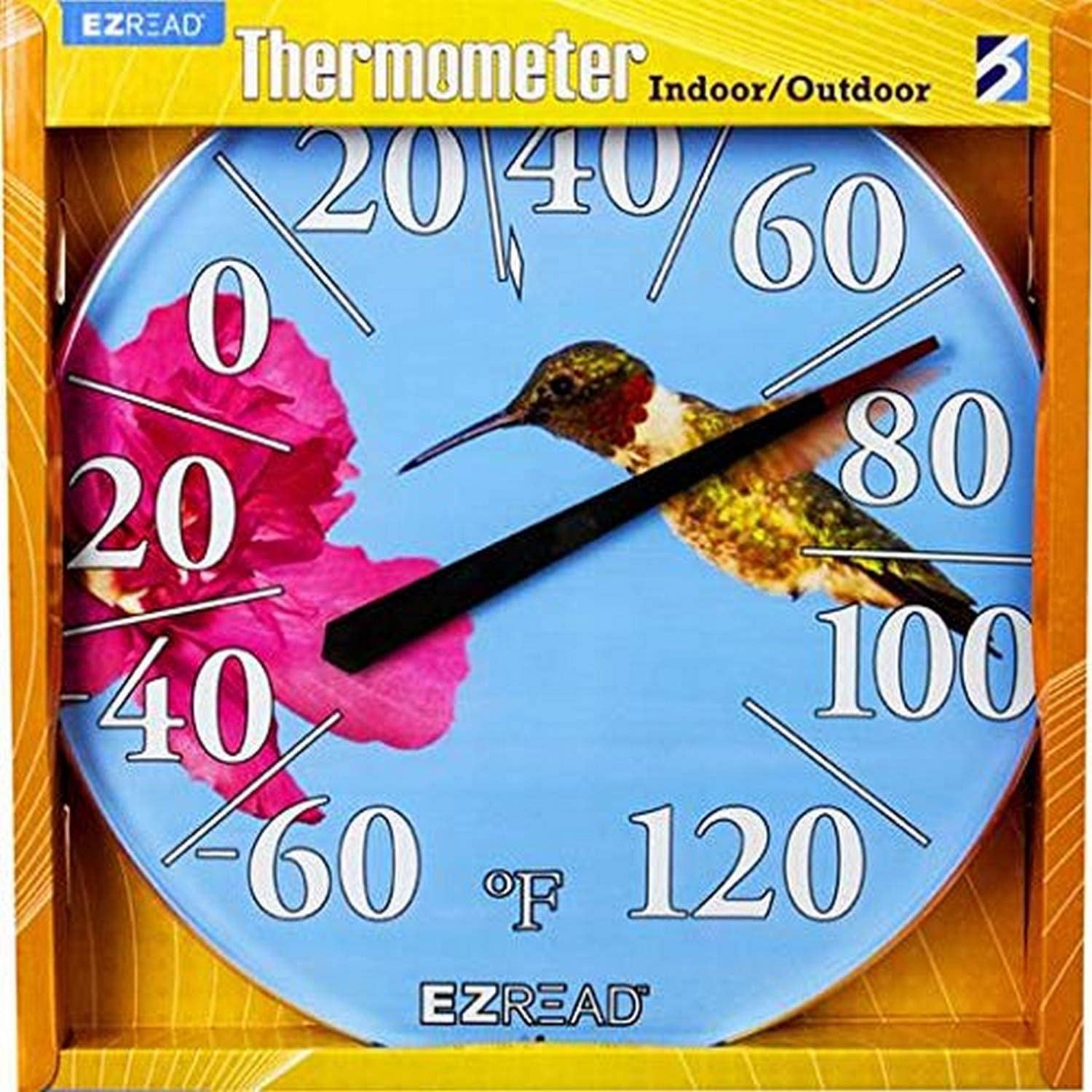 EZ READ Indoor/Outdoor Thermometer RED BARN 10" Tall  EASY TO MOUNT 