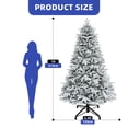 thumbnail image 2 of ModFusion 7ft Pre-Lit Snow Flocked Artificial Hinged Canaan Fir Christmas Tree with 330 Color-Changeable Lights, 2 of 5
