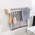 thumbnail image 3 of Wosthever Montado en la pared Toallero Baño Cocina Colgando Soporte de almacenamiento Barra Hogar Baño Aseo Organizador Estante Amarillo Type2 NO2, 3 of 6