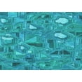 thumbnail image 1 of Ahgly Company Machine Washable Indoor Rectangle Transitional Dark Cyan Green Area Rugs, 3' x 5', 1 of 7