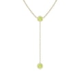 thumbnail image 1 of Angara Collier Péridot Naturel - Collier Style Lariat Péridot Rond 1.1 ct en Or Jaune 14K pour Femmes, 1 of 8