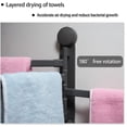 thumbnail image 2 of Towel Rack Suction Cup Clothes Drying Rack - Foldable Wall-Mounted Laundry Hanger for Bathroom, Balcony, Kitchen - Space-Saving, No Drilling, Sturdy(Grey), 2 of 4