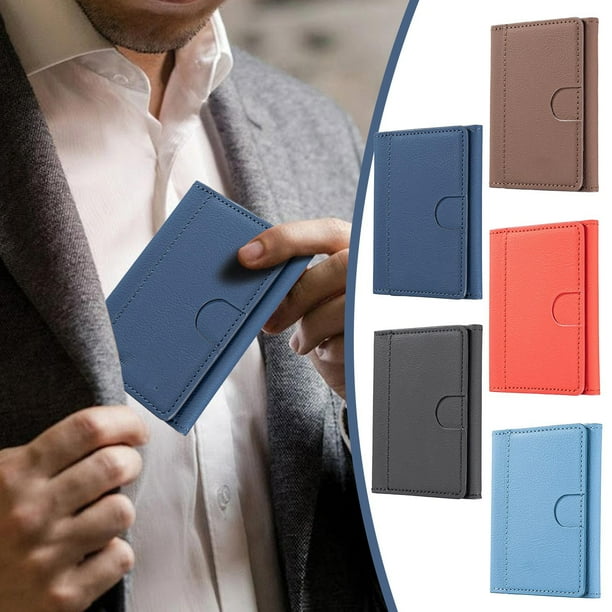 Cartera para portatarjetas magnéticas | Bolsillo adhesivo de cuero mate para caballete slim | Almacenamiento seguro de efectivo con tarjeta de crédito | Versátil para smartphones | 10x7,2x1cm | 1