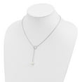 thumbnail image 3 of Auriga Fine Jewelry 925 Sterling Silver Rhodium-plated 7-8 mm White FWC Pearl Toggle Drop Necklace for Women 19.5", 3 of 7
