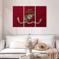 thumbnail image 2 of Elephant Stock Usa Marine Corps Wall Art - Horizontal Multi Panel Canvas - Living Room Wall Decor - Military Multi Panel - Red And Green Decor - 45" x 28", 2 of 4