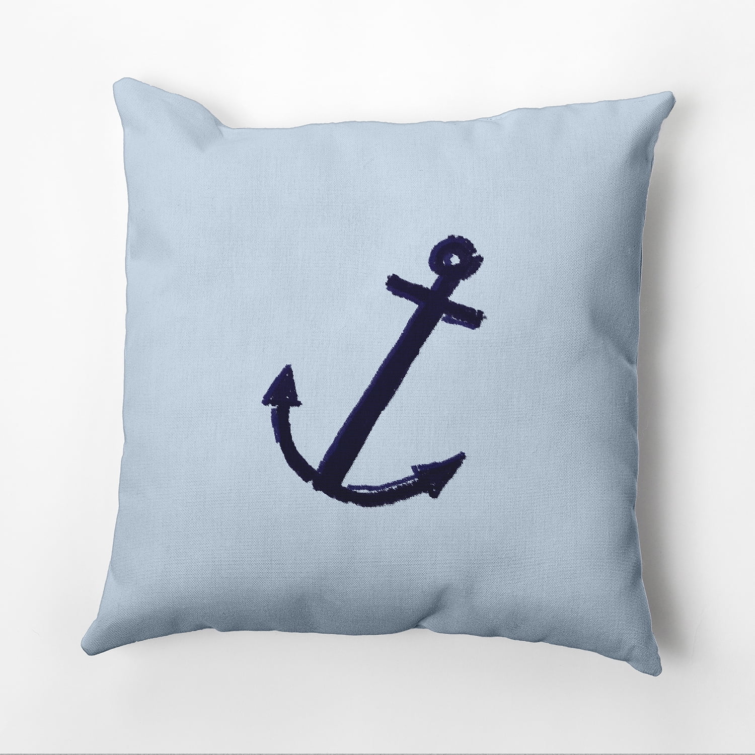 Simply Daisy 16" x 16" Anchored Polyester Indoor/Outdoor Pillow, Blue (1 count)