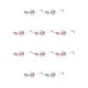 thumbnail image 2 of Qarigey Gafas de sol rectangulares de moda con visión clara y protección Gafas de sol rectangulares de estilo punk Oro gris rosa oro gris rosa 10Conjunto, 2 of 6