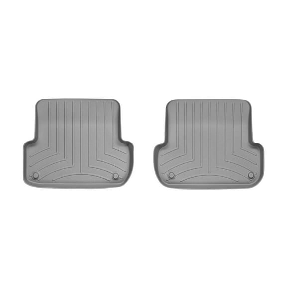 WeatherTech Custom Fit FloorLiners compatible with Audi RS4, S4, A4 - 2nd Row (2-Piece Liner), Grey