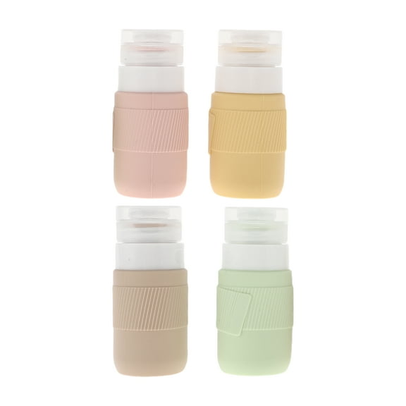 Unique Bargains 1 Set Portable Lotion Box for Travel Camping 60ml 2.03Oz Light Brown Light Green