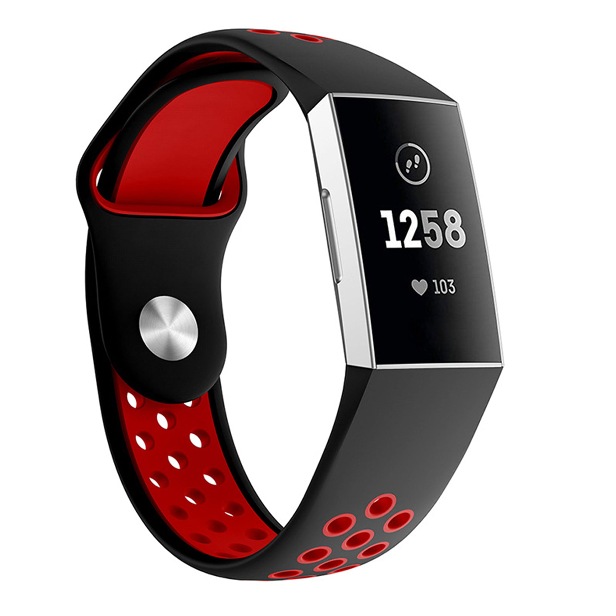 red and black fitbit