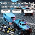 thumbnail image 2 of LOVEVER Mini Rc Monster Truck  1/64 Scale Monster Truck with Lights  2.4Ghz Remote Control Car Rechargeable Mini Monster Truck Rc  Alloy Rc Semi Truck for Kids Gifts  Speed Adjustable, 2 of 7