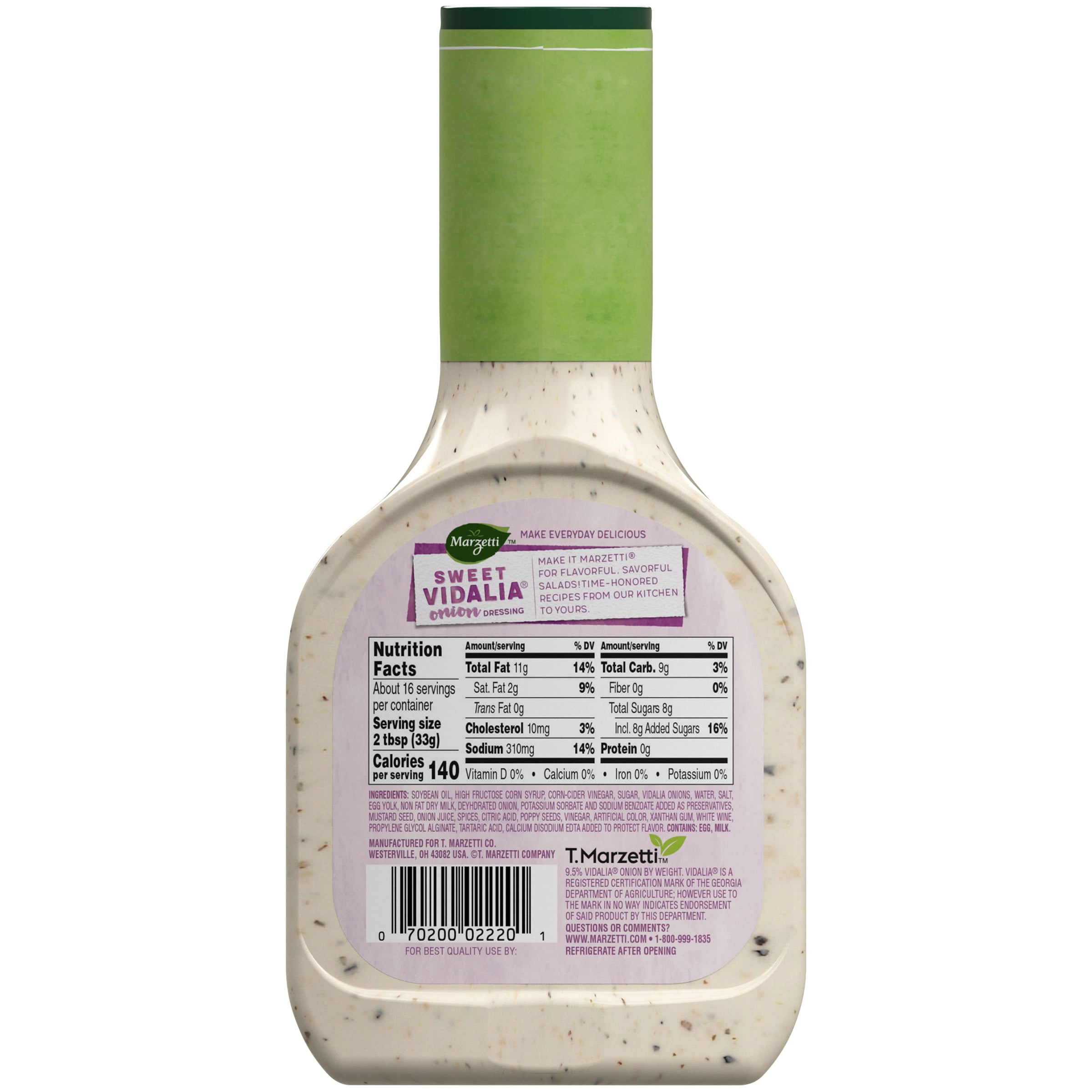 Marzetti Sweet Vidalia® Onion Dressing, 16 fl. oz. Bottle