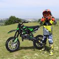 thumbnail image 4 of Floseru 49cc 2-Stroke Kids Dirt Bike | Pro Gas Pocket & Power Motorcycle | Off-Road 10" Tire | Inverted Hydraulic Shock Absorption | Easy Pull Start, 4 of 10