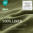 thumbnail image 2 of Simple&Opulence 100% Linen Duvet Cover Set with Washed-French Flax-3 Pieces Solid Color Basic Style Bedding Set-Breathable Soft Comforter Cover with 2 Pillowshams (Olive Green, Queen), 2 of 8