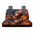 thumbnail image 6 of POLERO Eagle US Flag Car Seat Covers for Truck, 2 Pcs Stretchable Rear Bench Seat Cover Washable Fashion Back Seat Protectors, 6 of 7