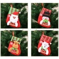 thumbnail image 2 of QHUDLV 4PCS Christmas Red Sock Gift Bags Xmas Snowman Stocking Bags Cute Treat Bags with Red Hanging Loop Party Favors Stockings for Home Party Favors, 2 of 9