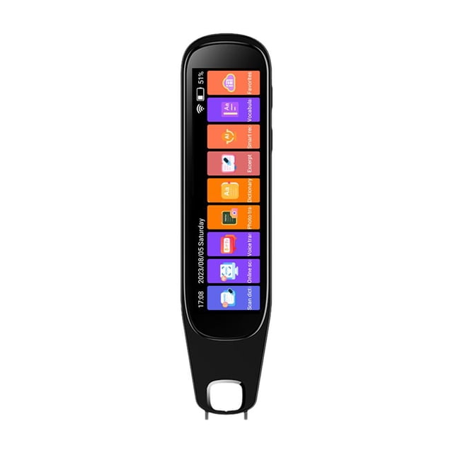 WIFI Pocket Intelligent Scanning Translation Pen, Portable Global Translator with 3.69-inch Touchscreen & 8GB Memory, Instant Voice & Text Language Translation (Bluetooth Enabled)