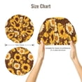 thumbnail image 5 of Yiaed Vintage Wood Grain Sunflower A Print Satin Bonnet Silk Bonnet Hair Bonnet for Sleeping Hair Bonnets, 5 of 6