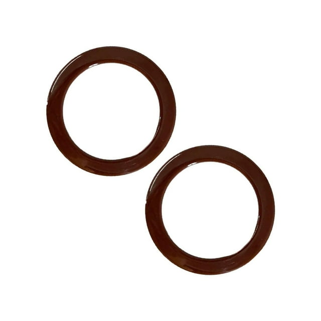 kurtrusly Chic 2Pcs Women Purse Handles Belt Replacement for Tote Purse DIY Handmade brown round 1Set