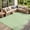 Green, variant on Lahome Decor 6’X9’ Rainbow Outdoor Rug for Patio,Beach Mats Waterproof, Camping Rug for Outside RV, Portable Plastic Straw Outdoor Area Rug for Backyard, Garden, Pool Deck,Light Khaki
