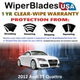 thumbnail image 2 of 2012 Audi TT Quattro Beam Wiper Blades Wipers w/1yr Warranty (Set of 2) (WiperBladesUSA), 2 of 5