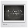 thumbnail image 1 of The Adventure Begins Vintage Chalkboard Wedding Party Directional Signs, Double-Sided, 1 of 1