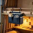 thumbnail image 6 of Ouuluon Bedside Caddy Organizer, Thick Tool-Free Dorm Bedside Caddy, 15x8in Blue Storage Bag with Water Bottle Holders for Dorm Bunk Beds Bedroom, 6 of 7