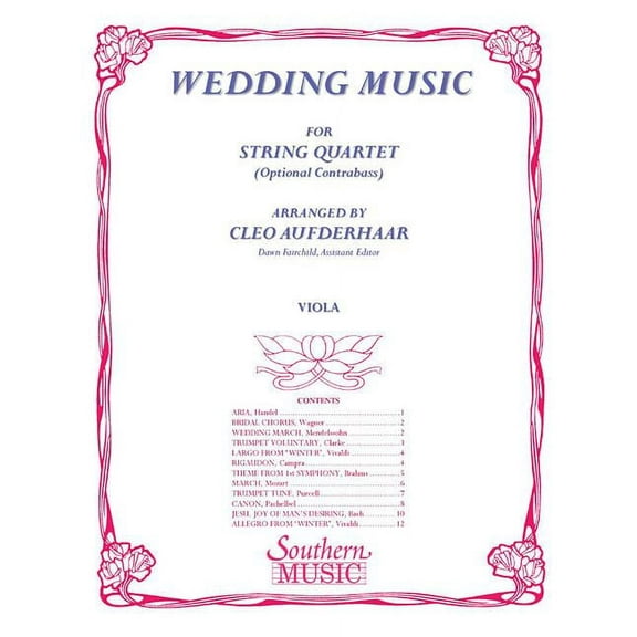 Wedding Music: Viola Part
