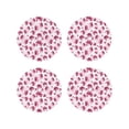 thumbnail image 1 of Easygdp sous-Verres en Cuir Ou Fleurs de Lys Ensemble de 4 sous-Verres, Antidérapants, Résistants à la Chaleur pour Maison, Bureau, Cuisine (Rond, Carré, Octogone, Hexagone) - Forme Ronde, 1 of 6