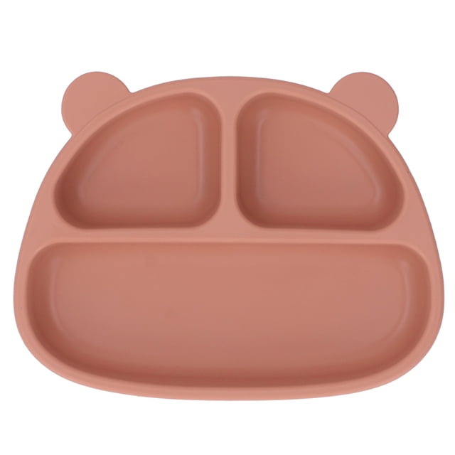 Kid Suction Plate,Toddler Soft Silicone Plate Silicone Baby Plate Cartoon Suction Plate Time-Tested Durability