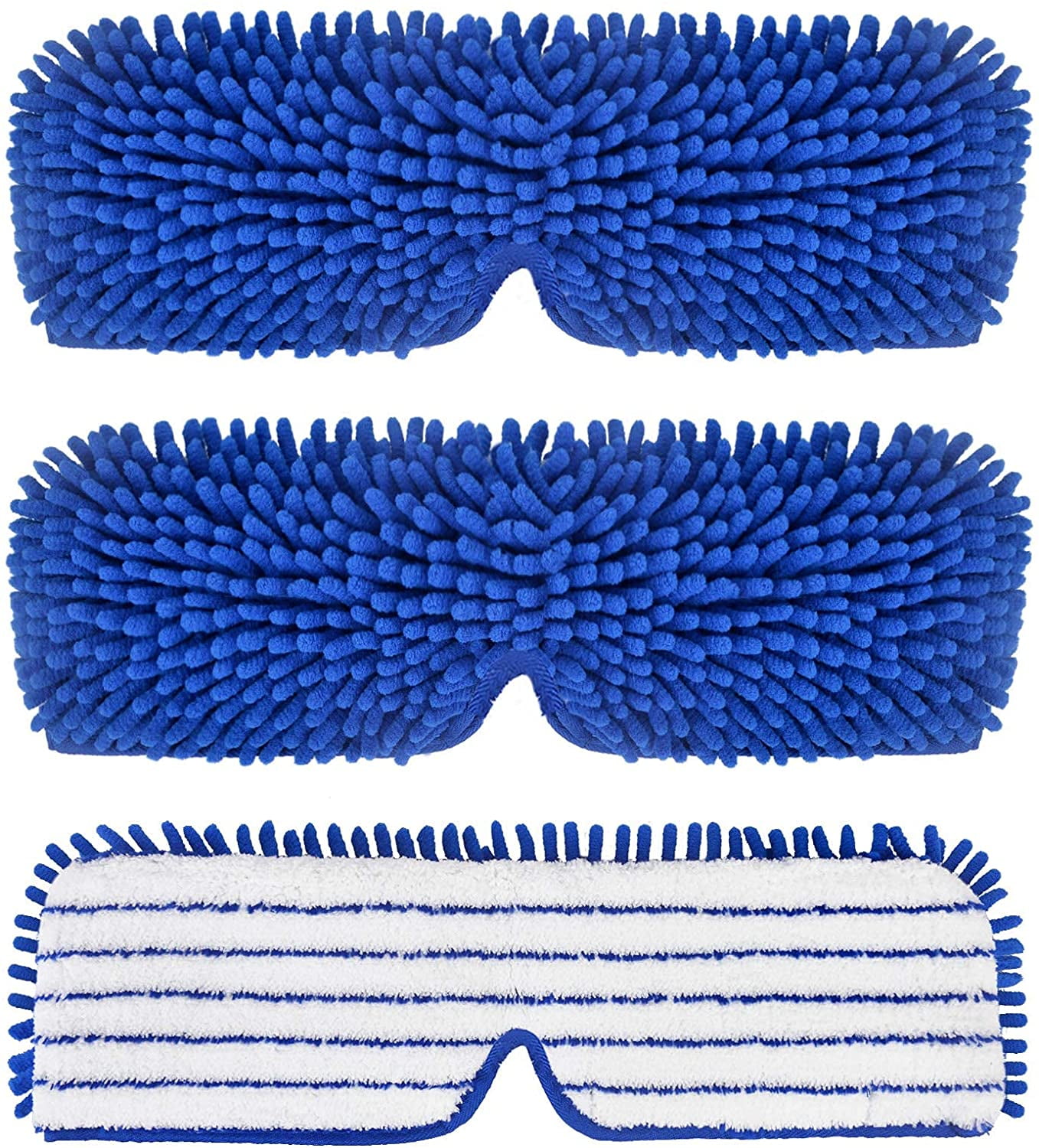 3 Pack Microfiber Flip Mop Refills, Mop Replacement Head, Dry Wet Flip