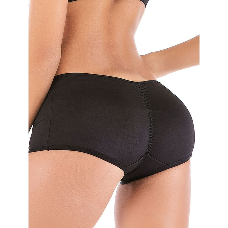 SAITI Womens Padded Seamless Butt Lifter Shapewear Butt Hip Enhancer Panties  Underwear Shorts 