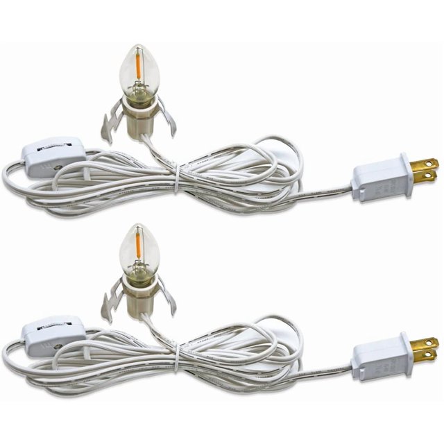 Cable de accesorios KGC C7 con 2 bombillas LED, enchufe E12, 120 V