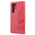 thumbnail image 3 of Allytech Wallet Case for Samsung Galaxy S22 Ultra 5G, Big Butterfly Embossed PU Leather Kickstand Flip Cover Shockproof Drop Protection Anti-scratch Wallet Cover for Samsung Galaxy S22 Ultra,Rose, 3 of 4